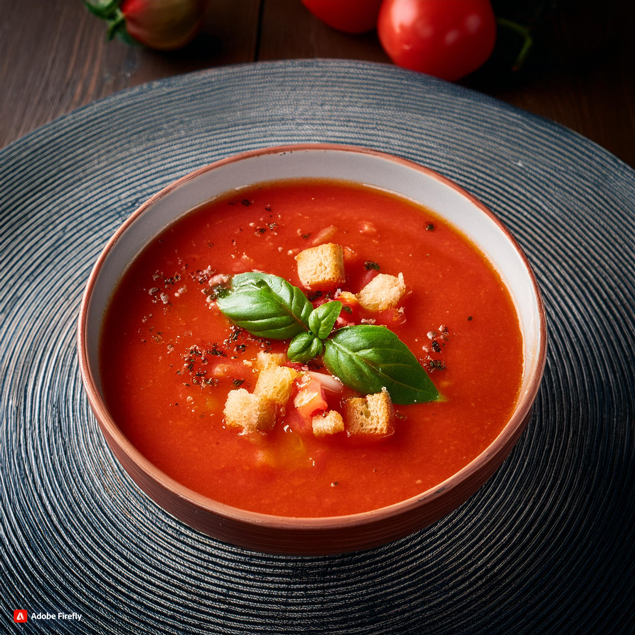 Plato de gazpacho andaluz